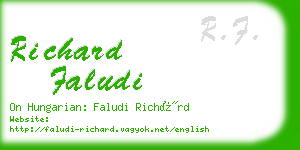 richard faludi business card